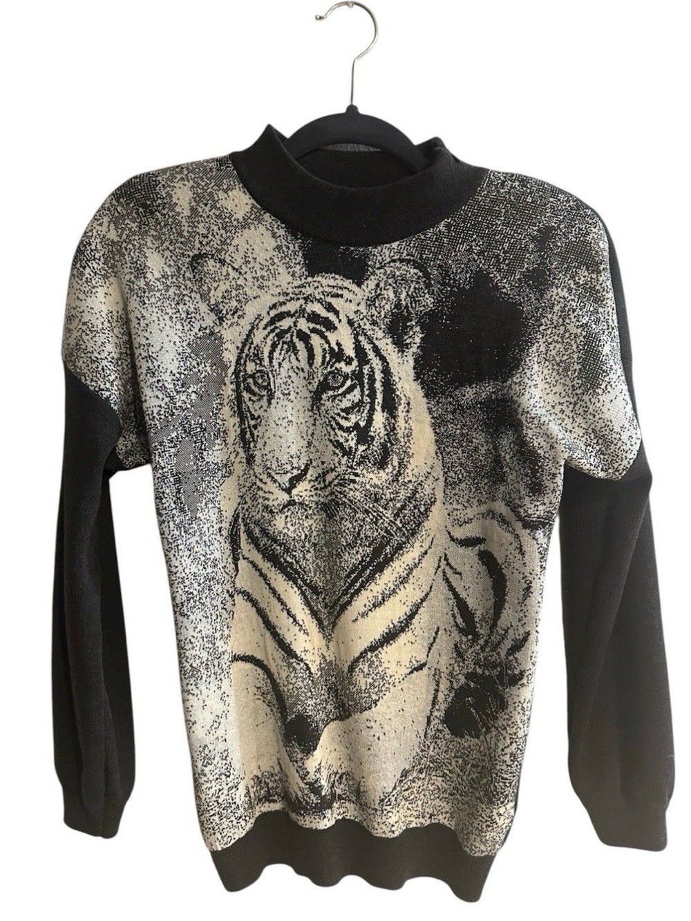 Vintage St John Collection by Marie Gray Tiger Sweater Women's Petite Small 90s